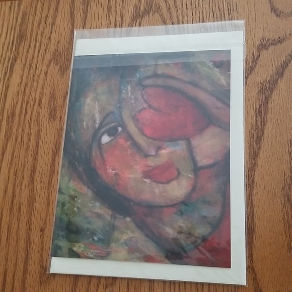 BRAND NEW Lot Of 3 Blank Janice Scherer Art Notecards - Picture 4 of 6